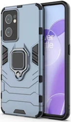 OnePlus Nord CE 2 Hoesje Shock Proof Back Cover met Kickstand Blauw afbeelding
