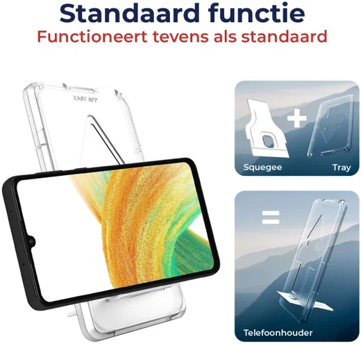 Rosso Samsung Galaxy A33 Tempered Glass Fingerprint en Case Friendly afbeelding 8