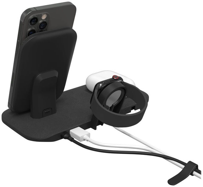 Mophie 3-in-1 Draadloze Oplader met Standaard voor Apple Watch Zwart afbeelding 4