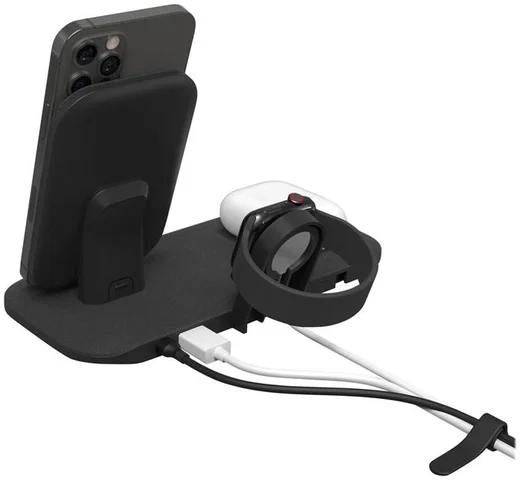 Mophie 3-in-1 Draadloze Oplader met Standaard voor Apple Watch Zwart afbeelding 4