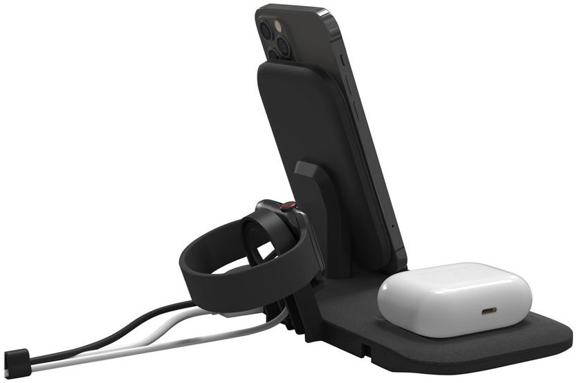 Mophie 3-in-1 Draadloze Oplader met Standaard voor Apple Watch Zwart afbeelding 12