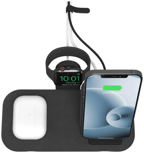 Mophie 3-in-1 Draadloze Oplader met Standaard voor Apple Watch Zwart afbeelding 5