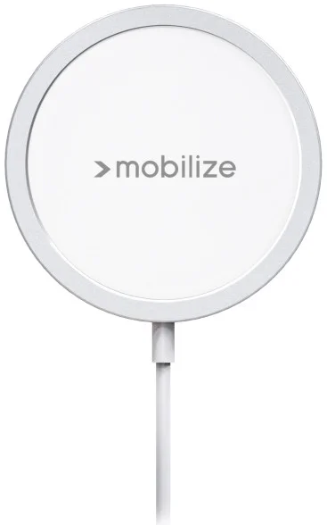 Mobilize 15W Magnetische en Draadloze MagSafe Oplader Aluminium Wit afbeelding 2