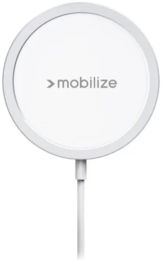 Mobilize 15W Magnetische en Draadloze MagSafe Oplader Aluminium Wit afbeelding 2