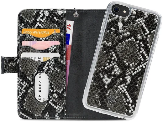 Mobilize Magnet Zipper iPhone 6/6S/7/8/SE (2020/2022) Hoesje Zwart afbeelding 1