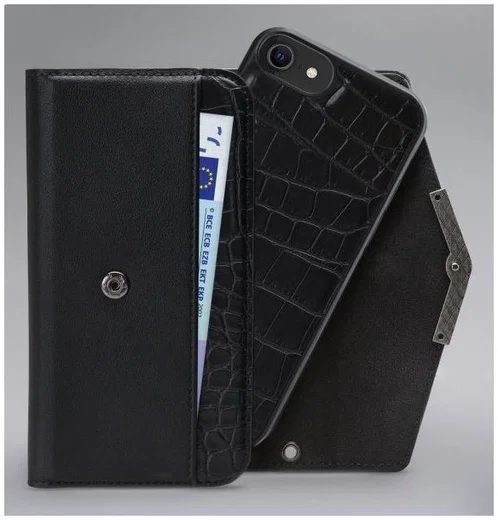 Mobilize Velvet Clutch iPhone 6(S)/7/8/SE (2020/2022) Hoesje Croco afbeelding 4