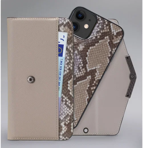 Mobilize Velvet Clutch iPhone 6(S)/7/8/SE (2020/2022) Hoesje Beige afbeelding 7