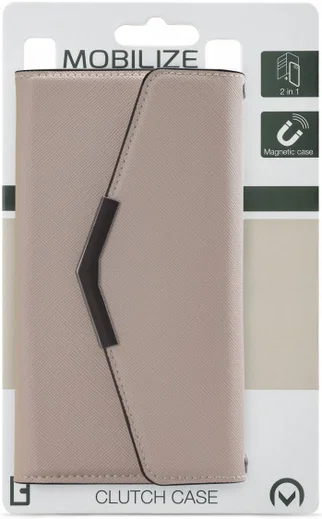 Mobilize Velvet Clutch iPhone 6(S)/7/8/SE (2020/2022) Hoesje Beige afbeelding 8