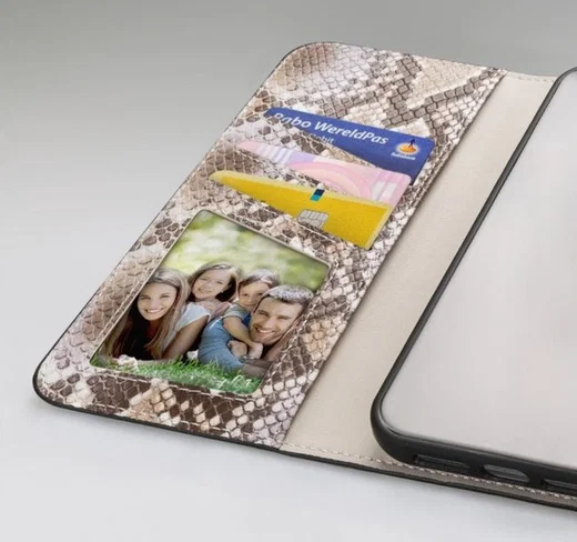 Mobilize Velvet Clutch Apple iPhone 11 / XR Hoesje Beige Snake afbeelding 8
