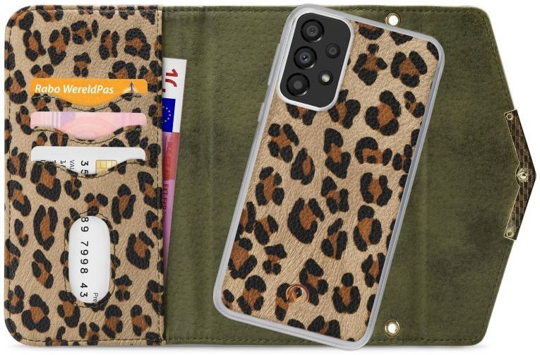 Mobilize Velvet Clutch Samsung Galaxy A33 Hoesje Green Leopard afbeelding 1
