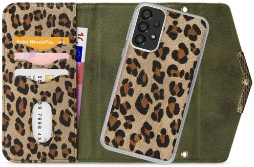 Mobilize Velvet Clutch Samsung Galaxy A33 Hoesje Green Leopard afbeelding 1