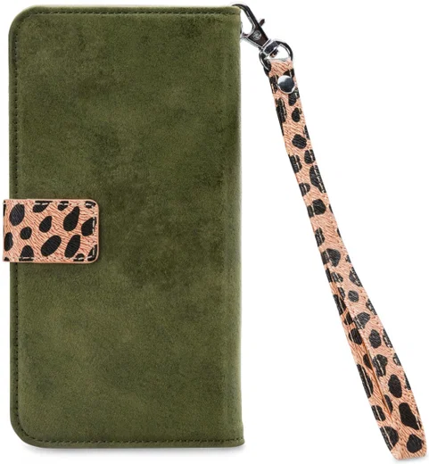 Mobilize Wallet Zipper Samsung Galaxy A13 4G Hoesje Olive Leopard afbeelding 6