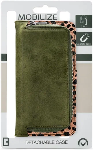Mobilize Wallet Zipper Samsung Galaxy A13 4G Hoesje Olive Leopard afbeelding 8