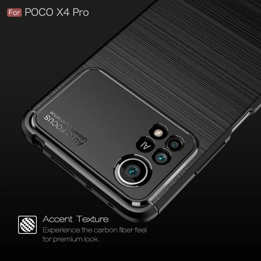 Xiaomi Poco X4 Pro Hoesje Geborsteld TPU Flexibele Back Cover Zwart afbeelding 8