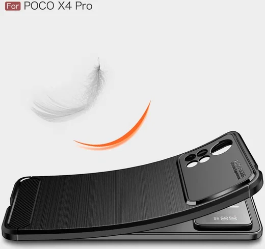 Xiaomi Poco X4 Pro Hoesje Geborsteld TPU Flexibele Back Cover Blauw afbeelding 6