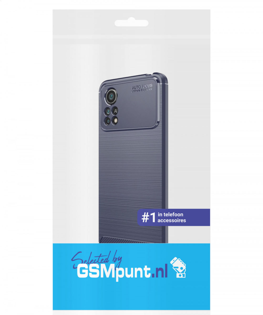Xiaomi Poco X4 Pro Hoesje Geborsteld TPU Flexibele Back Cover Blauw afbeelding 12