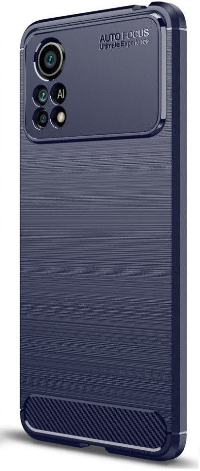 Xiaomi Poco X4 Pro Hoesje Geborsteld TPU Flexibele Back Cover Blauw afbeelding 1