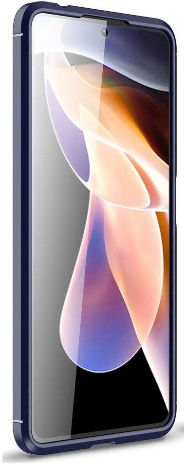 Xiaomi Poco X4 Pro Hoesje Geborsteld TPU Flexibele Back Cover Blauw afbeelding 2