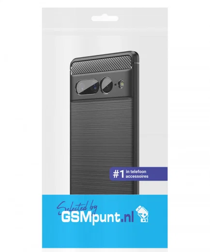 Google Pixel 7 Pro Hoesje Geborsteld TPU Back Cover Zwart afbeelding 13