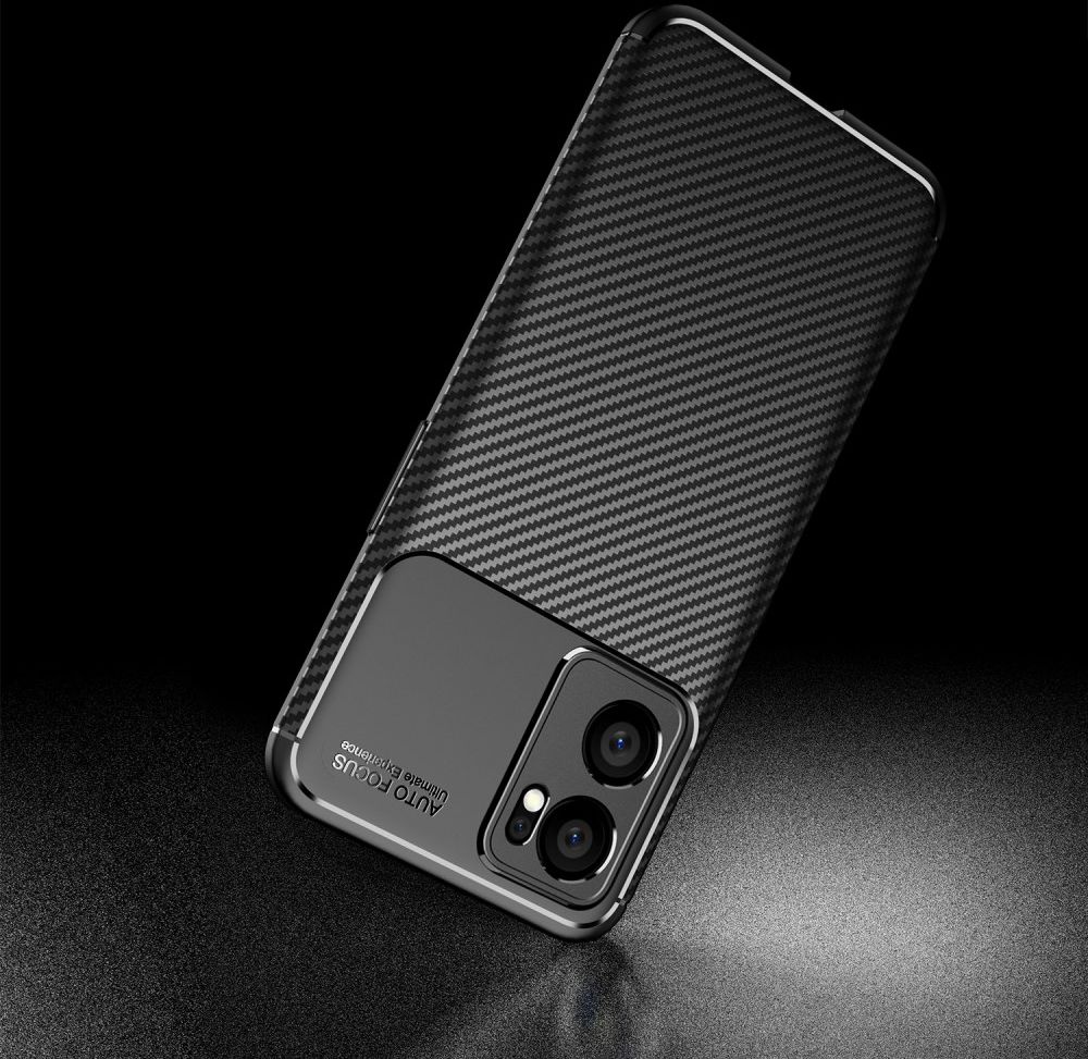 Oppo Find X5 Lite Hoesje Siliconen Carbon TPU Back Cover Zwart afbeelding 8