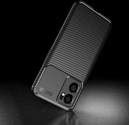 Oppo Find X5 Lite Hoesje Siliconen Carbon TPU Back Cover Zwart afbeelding 8