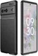 Google Pixel 7 Hoesje Siliconen Carbon TPU Back Cover Zwart afbeelding 4