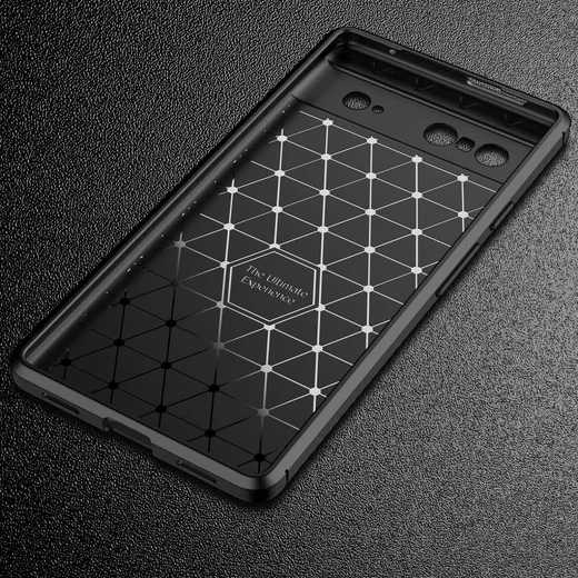 Google Pixel 7 Hoesje Siliconen Carbon TPU Back Cover Zwart afbeelding 9