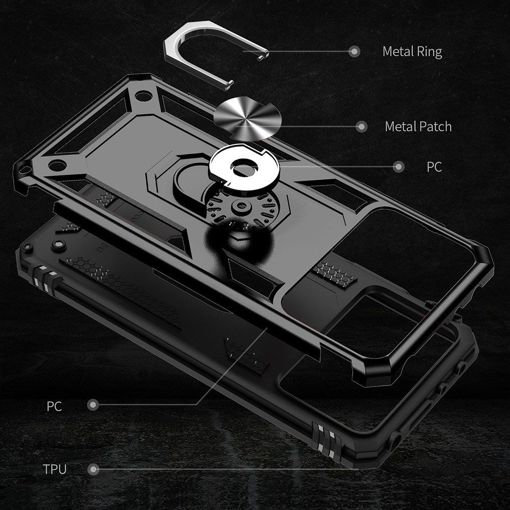Xiaomi Poco X4 Pro Hoesje Hybride Kickstand Back Cover Zwart afbeelding 6