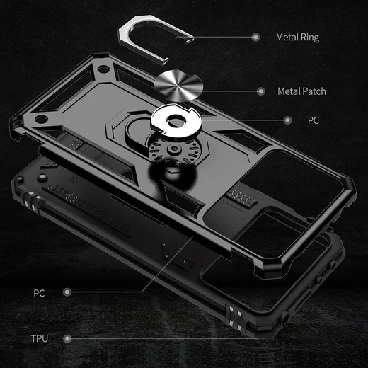 Xiaomi Poco X4 Pro Hoesje Hybride Kickstand Back Cover Zwart afbeelding 6