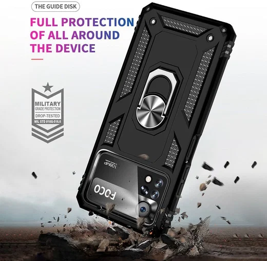 Xiaomi Poco X4 Pro Hoesje Hybride Kickstand Back Cover Zwart afbeelding 4