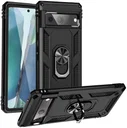 Google Pixel 7 Hoesje Hybride Kickstand Back Cover Zwart