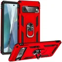 Google Pixel 7 Hoesje Hybride Kickstand Back Cover Rood