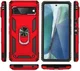Google Pixel 7 Hoesje Hybride Kickstand Back Cover Rood afbeelding 8