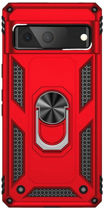 Google Pixel 7 Hoesje Hybride Kickstand Back Cover Rood afbeelding 2