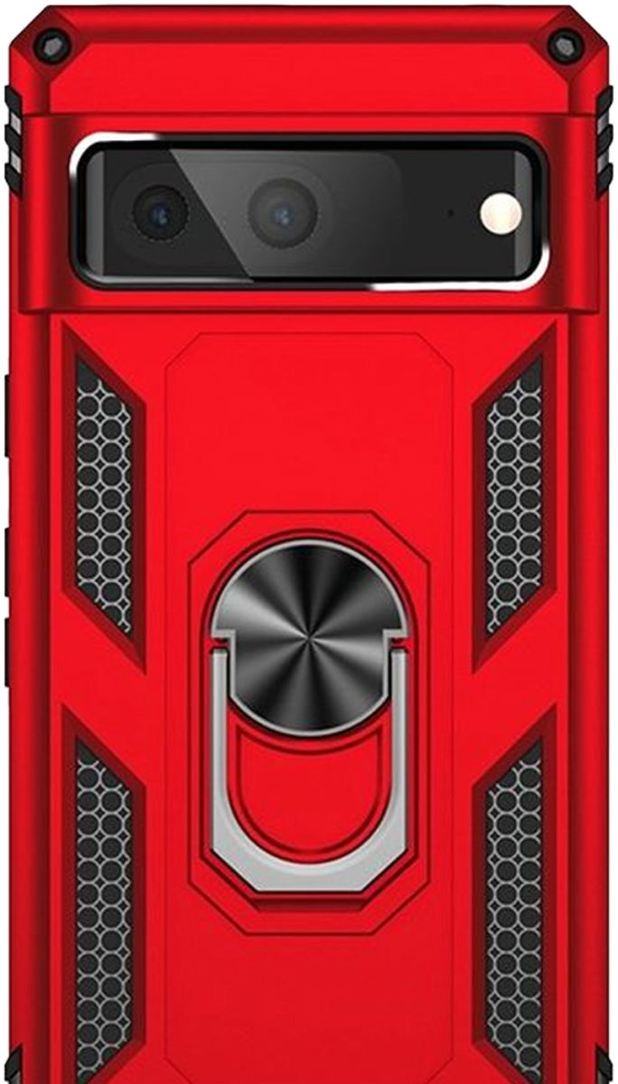 Google Pixel 7 Hoesje Hybride Kickstand Back Cover Rood afbeelding 9