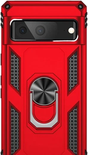 Google Pixel 7 Hoesje Hybride Kickstand Back Cover Rood afbeelding 9