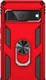 Google Pixel 7 Hoesje Hybride Kickstand Back Cover Rood afbeelding 9