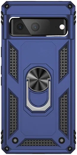 Google Pixel 7 Hoesje Hybride Kickstand Back Cover Blauw afbeelding 2