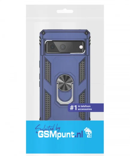 Google Pixel 7 Hoesje Hybride Kickstand Back Cover Blauw afbeelding 9