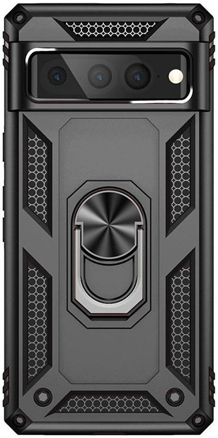 Google Pixel 7 Pro Hoesje Hybride Kickstand Back Cover Zwart afbeelding 2