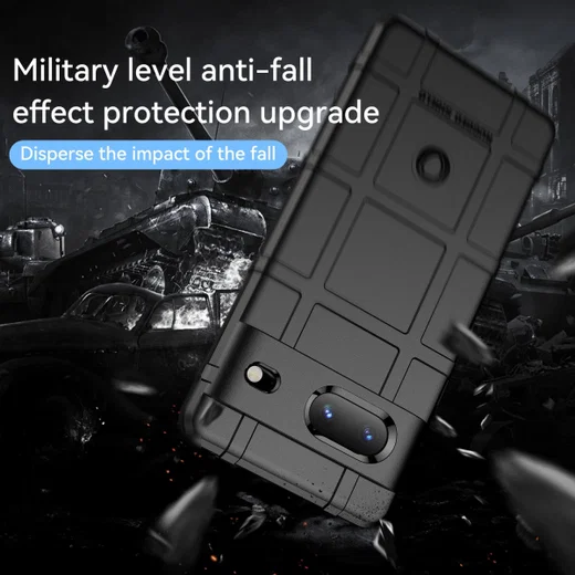 Google Pixel 7 Hoesje Shock Proof Rugged Shield Back Cover Zwart afbeelding 2