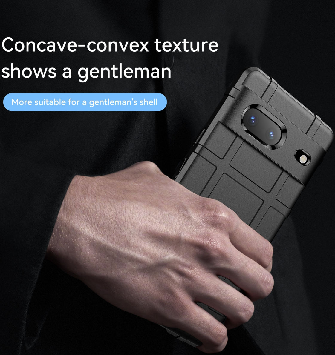 Google Pixel 7 Hoesje Shock Proof Rugged Shield Back Cover Zwart afbeelding 7