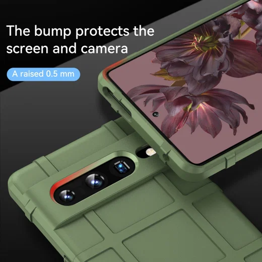 Google Pixel 7 Pro Hoesje Shock Proof Rugged Shield Back Cover Groen afbeelding 4