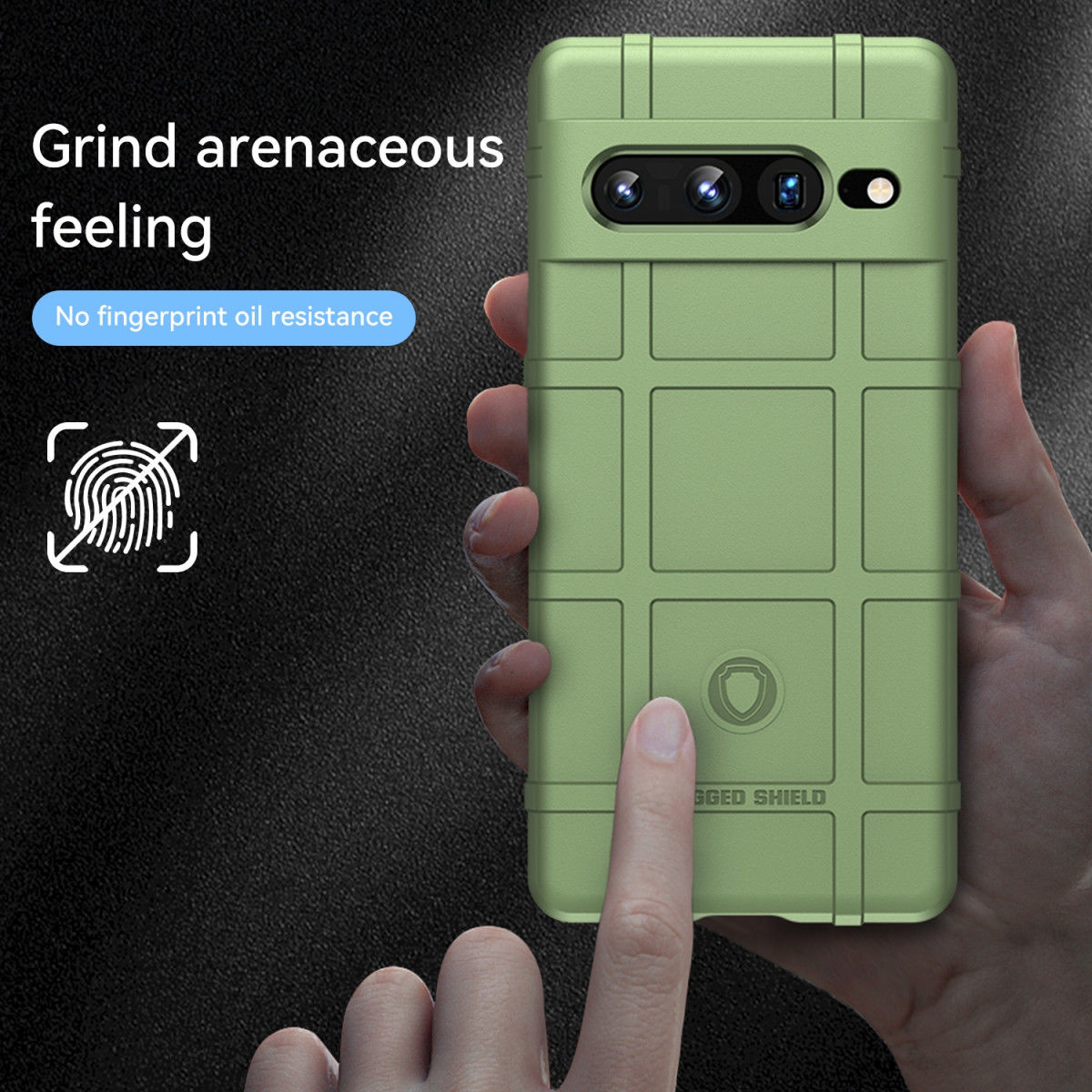 Google Pixel 7 Pro Hoesje Shock Proof Rugged Shield Back Cover Groen afbeelding 6