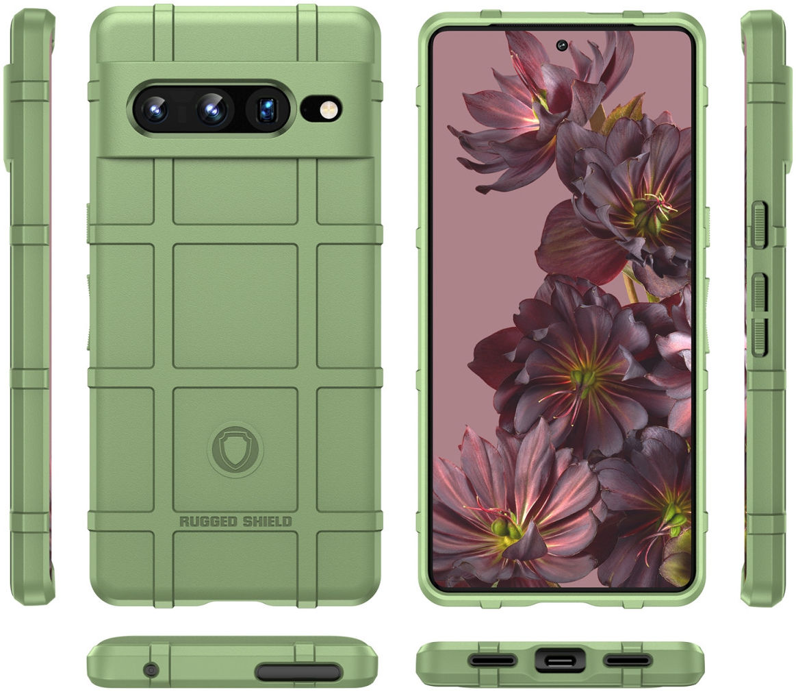 Google Pixel 7 Pro Hoesje Shock Proof Rugged Shield Back Cover Groen afbeelding 8