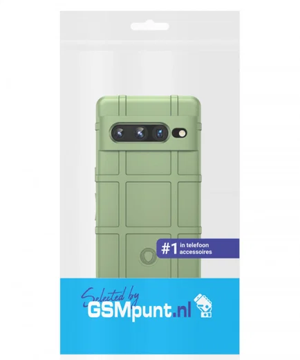 Google Pixel 7 Pro Hoesje Shock Proof Rugged Shield Back Cover Groen afbeelding 9