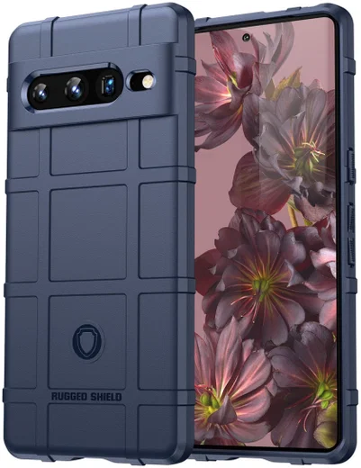Google Pixel 7 Pro Hoesje Shock Proof Rugged Shield Back Cover Blauw afbeelding 1