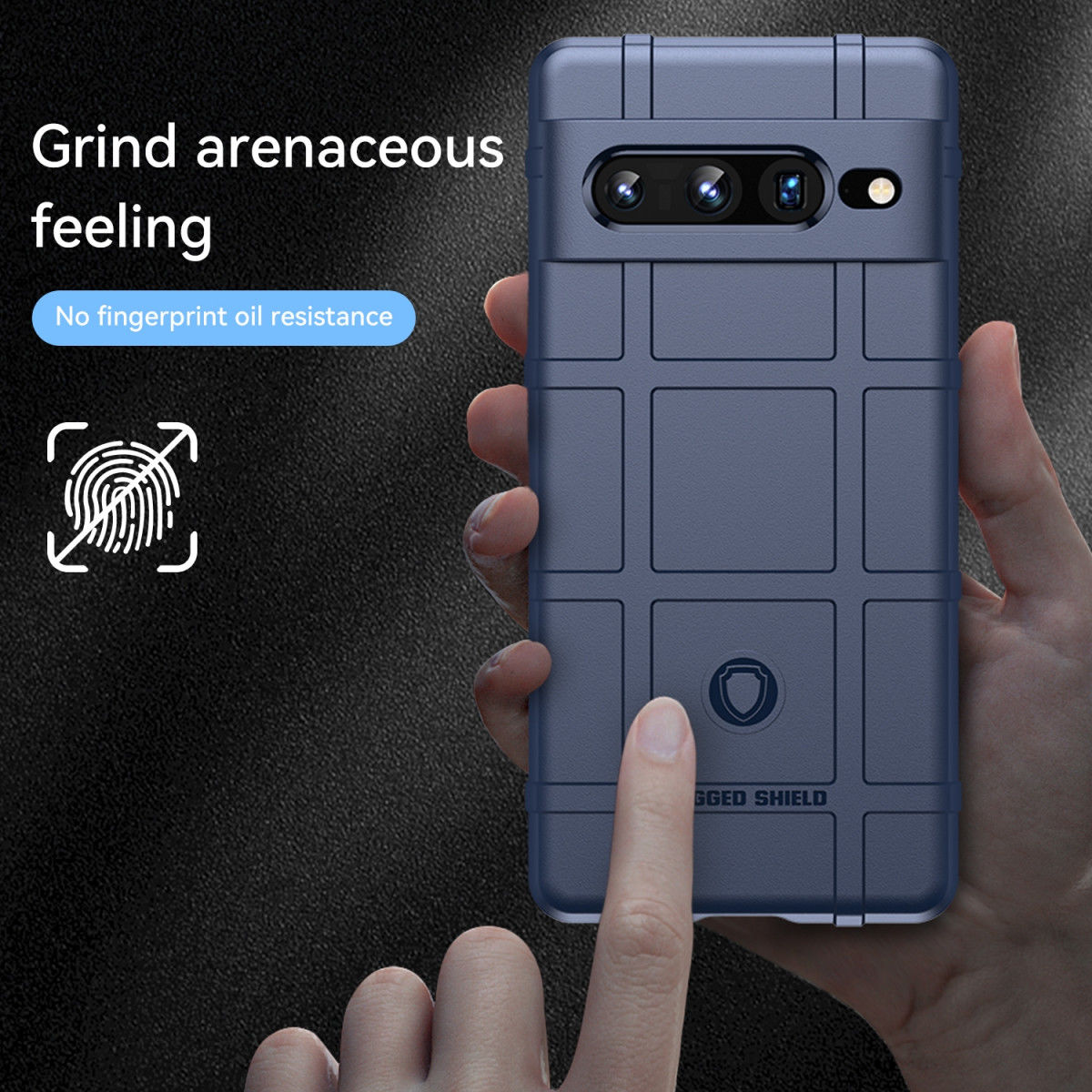 Google Pixel 7 Pro Hoesje Shock Proof Rugged Shield Back Cover Blauw afbeelding 6
