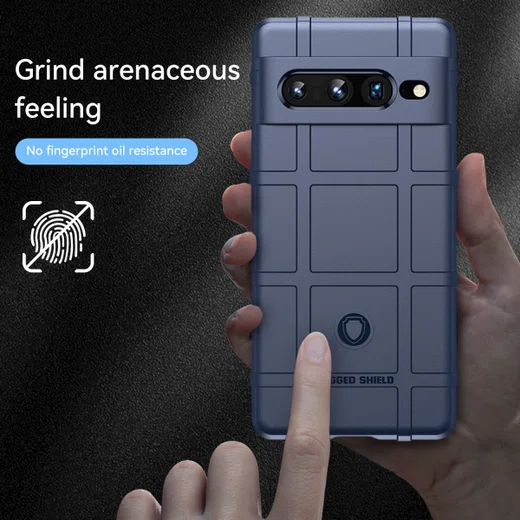 Google Pixel 7 Pro Hoesje Shock Proof Rugged Shield Back Cover Blauw afbeelding 6