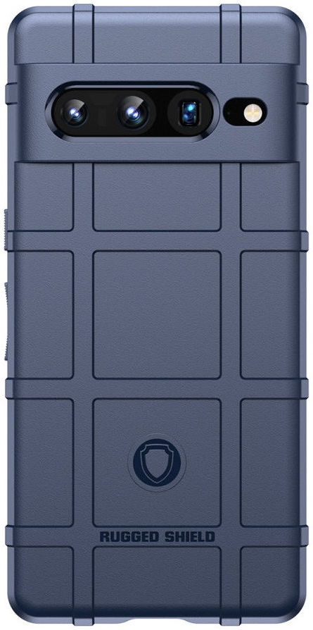Google Pixel 7 Pro Hoesje Shock Proof Rugged Shield Back Cover Blauw afbeelding 2